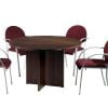 Mesa de reuniones redonda para 4 sillas