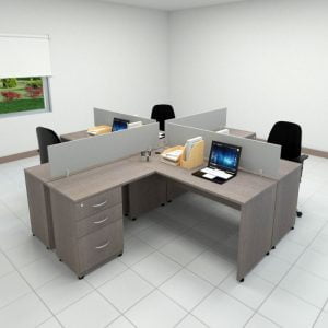 Estaciones de trabajo de melamina