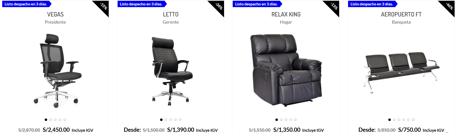 sillas ergonómicas de oficina Perú, sillas ejecutivas Lima.